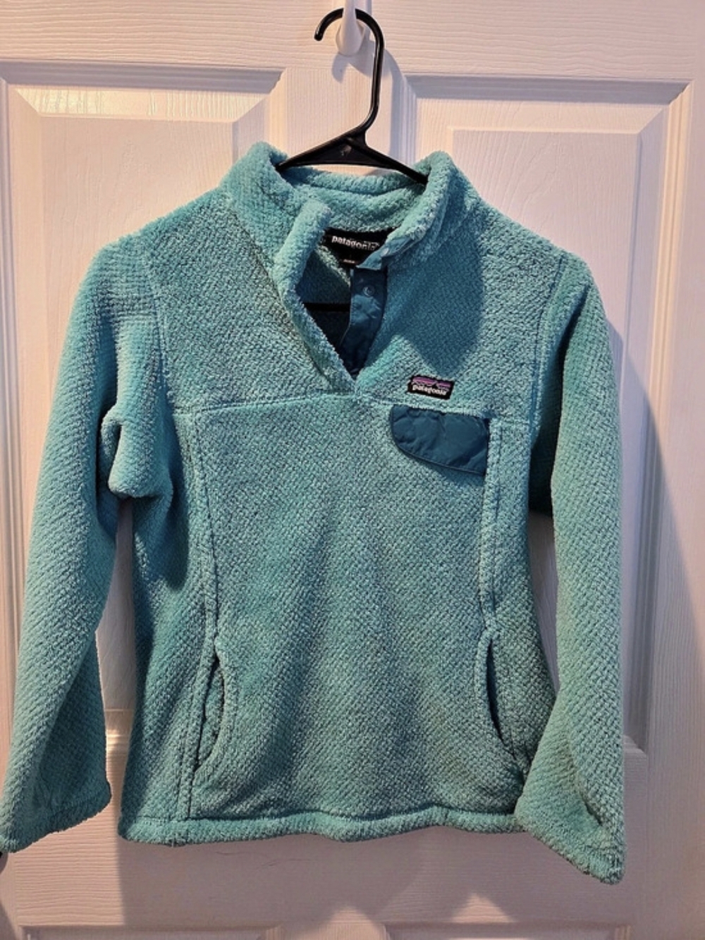 Patagonia Re-Tool Snap-T Pullover Kid's Blue Fleece Large